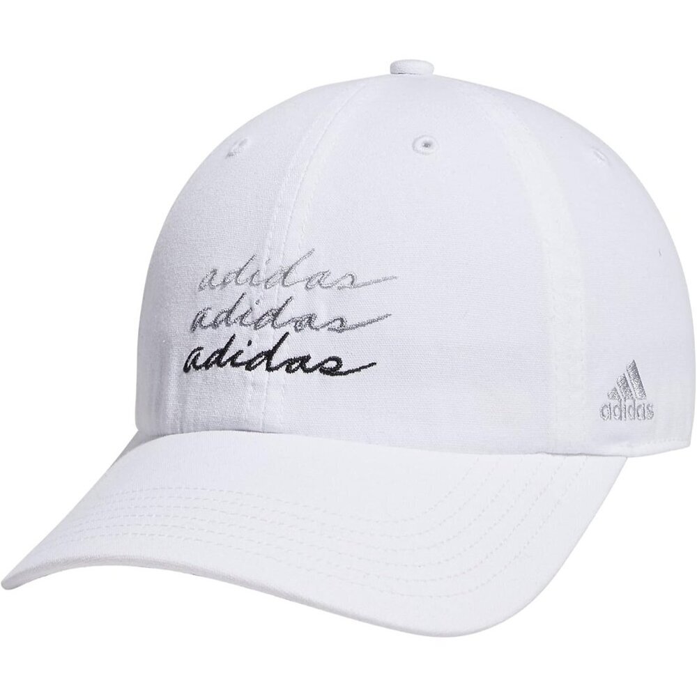 Adidas Women's White Black Grey Baseball Adjustable Cotton Athletic Relaxed Hat